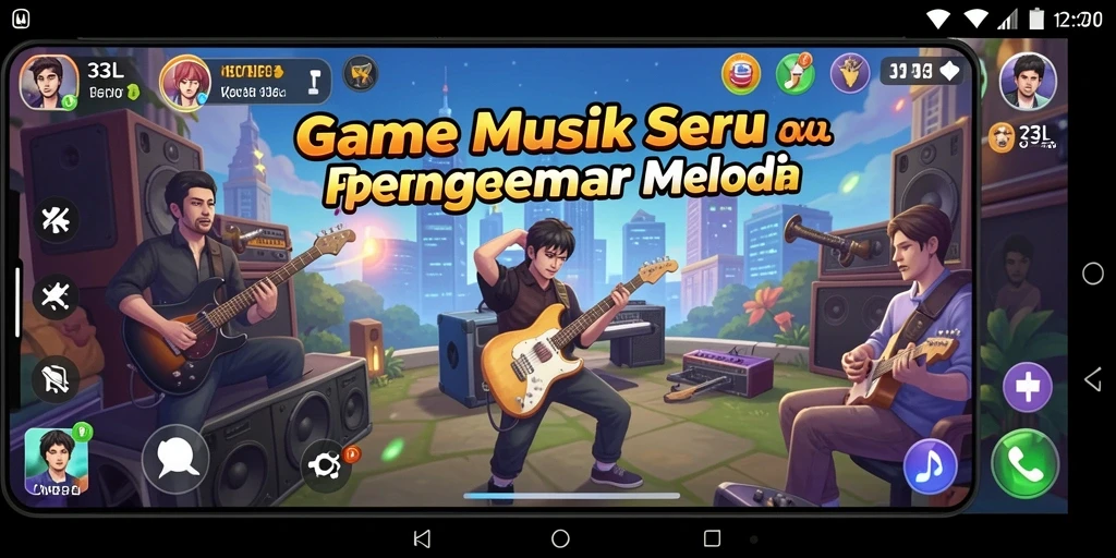 Screenshot dari gameplay 33L yang menampilkan keseruan bermain musik.