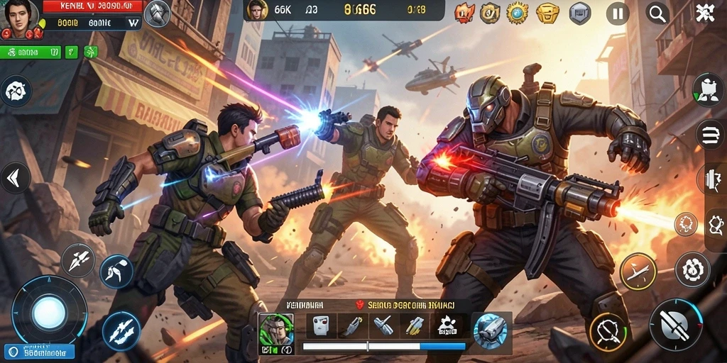 Screenshot gameplay 66K yang menunjukkan aksi seru dan menegangkan.