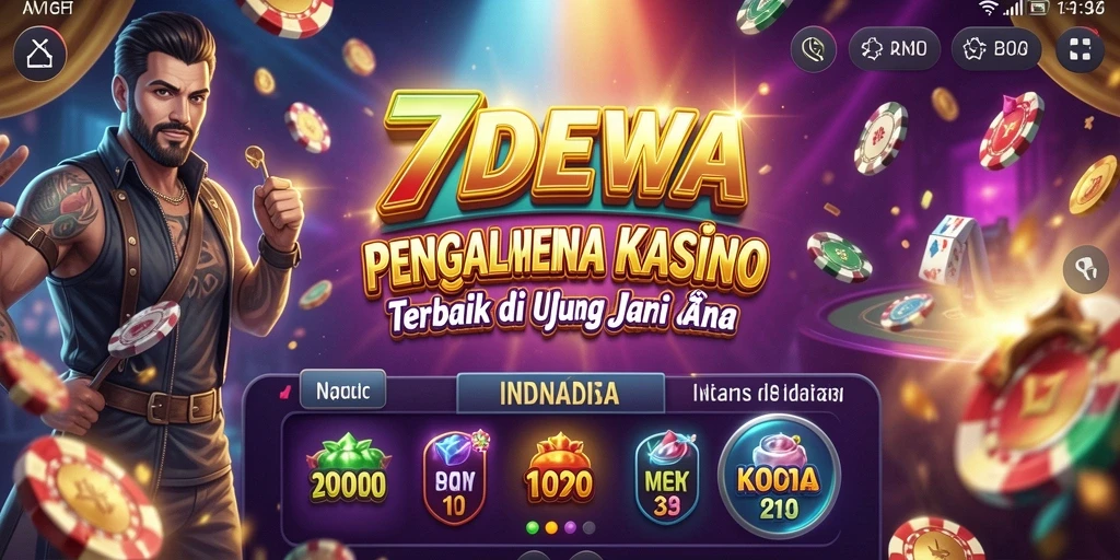 Screenshot utama 7DEWA menampilkan antarmuka permainan Kasino yang menarik.