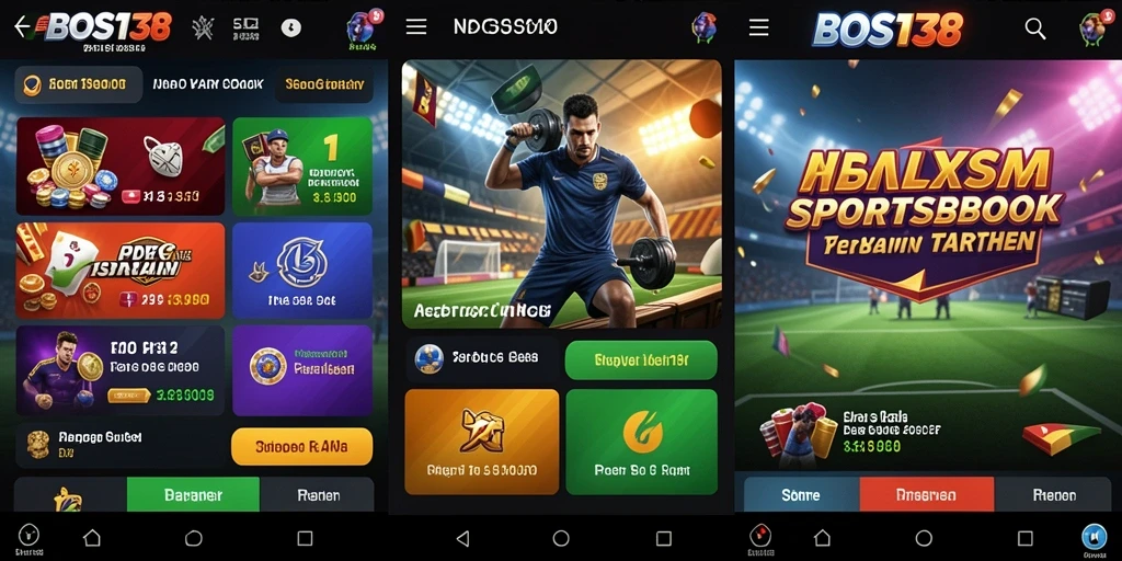 Screenshot utama BOS138 menampilkan antarmuka sportsbook yang dinamis dan menarik.