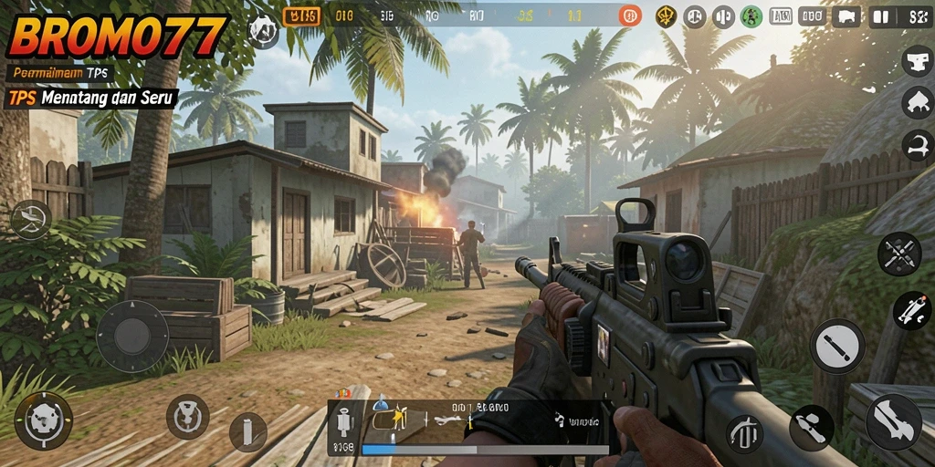 Screenshot gameplay BROMO77 yang menegangkan dan realistis.
