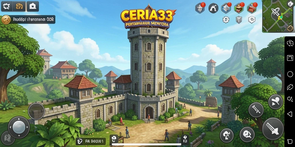 Tampilan gameplay seru Tower Defense di CERIA33 dengan grafis menawan.