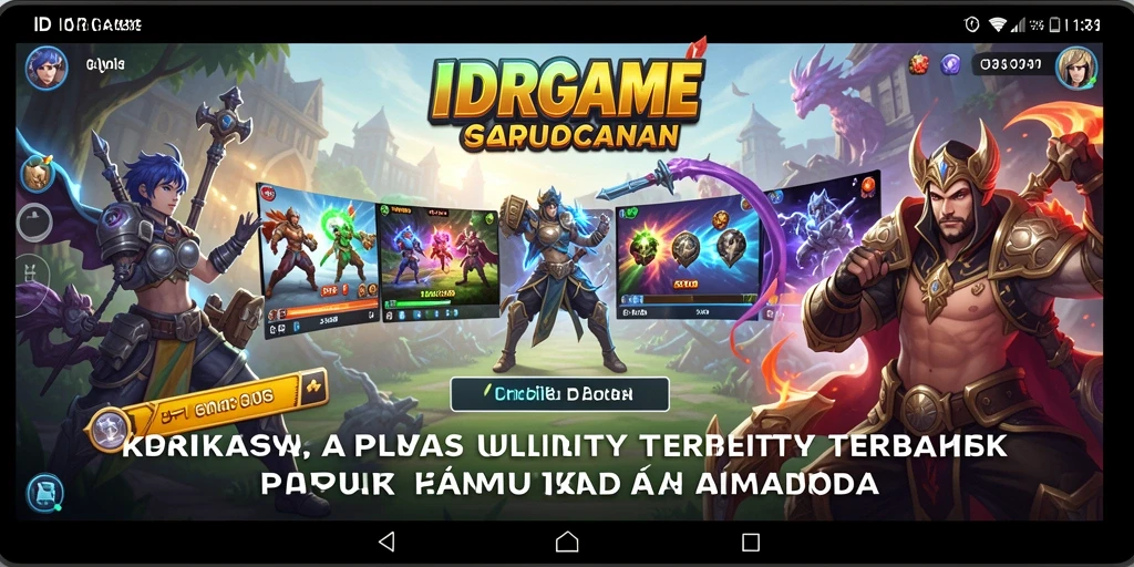 Tampilan antarmuka IDRGAME yang menarik dan sederhana.