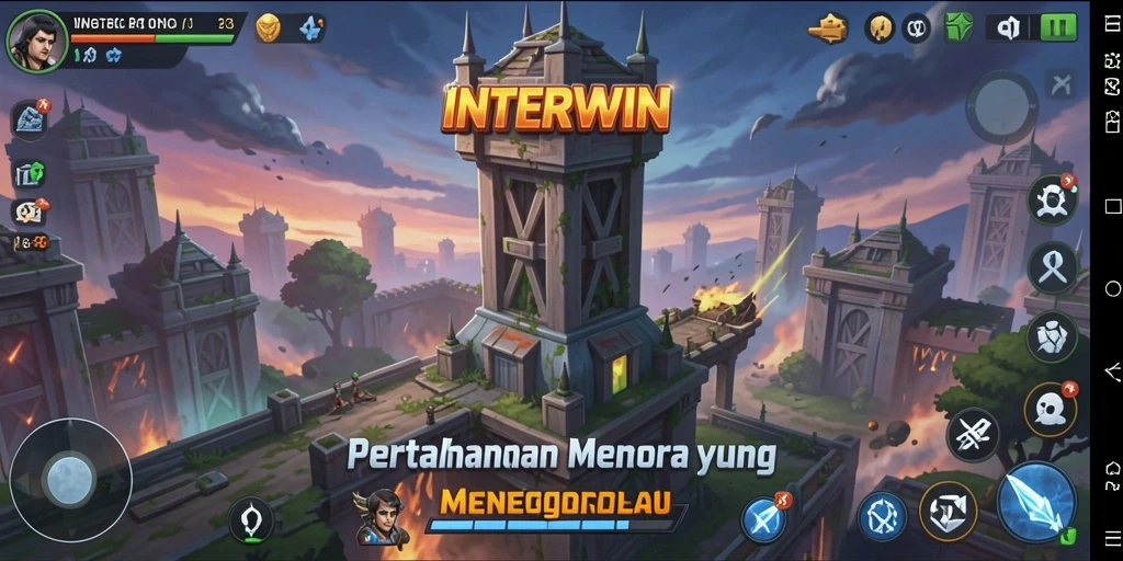 Gameplay menarik dari INTERWIN yang menampilkan pertahanan menara dengan berbagai strategi.