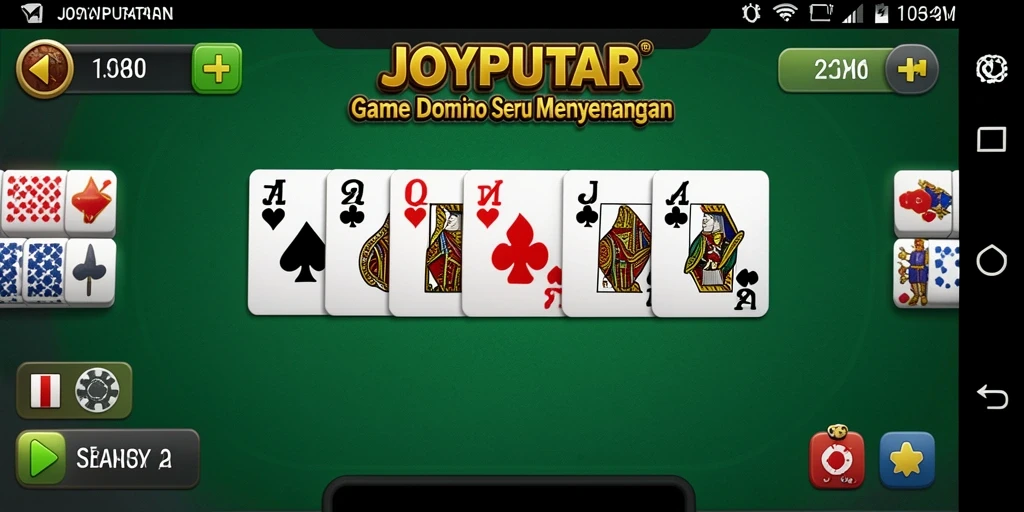 Tampilan gameplay seru di JOYPUTAR yang menampilkan aksi domino.