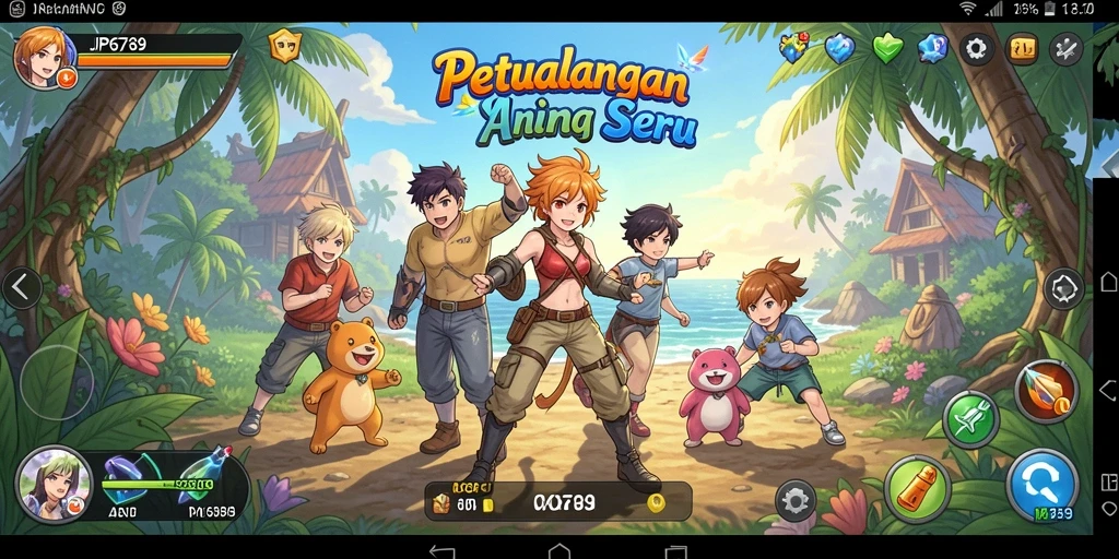 Tampilan gameplay JP6789 yang menarik dengan karakter anime yang dinamis.