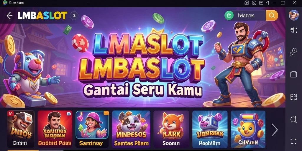 Tampilan menarik dari gameplay <strong>LMBASLOT</strong> dengan tema slot yang seru.