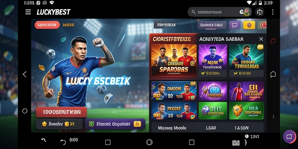 Screenshot LUCKYBEST menampilkan tampilan menarik dari taruhan olahraga.
