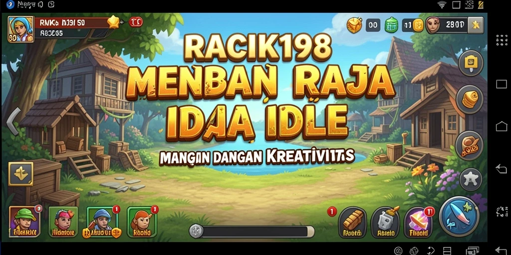 Tampilan gameplay <strong>RACIK198</strong> yang menarik dan penuh warna saat menciptakan item.