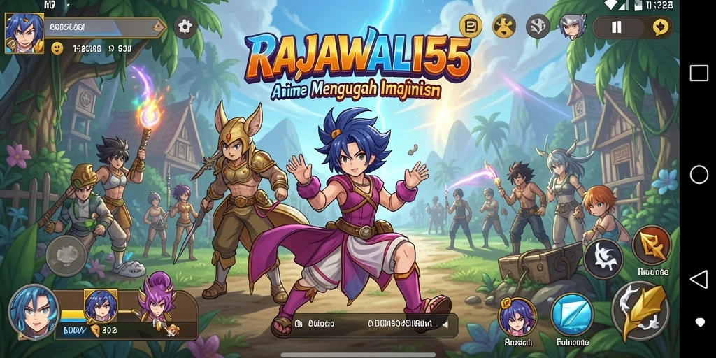 Tampilan gameplay RAJAWALI55 yang seru dan penuh warna.