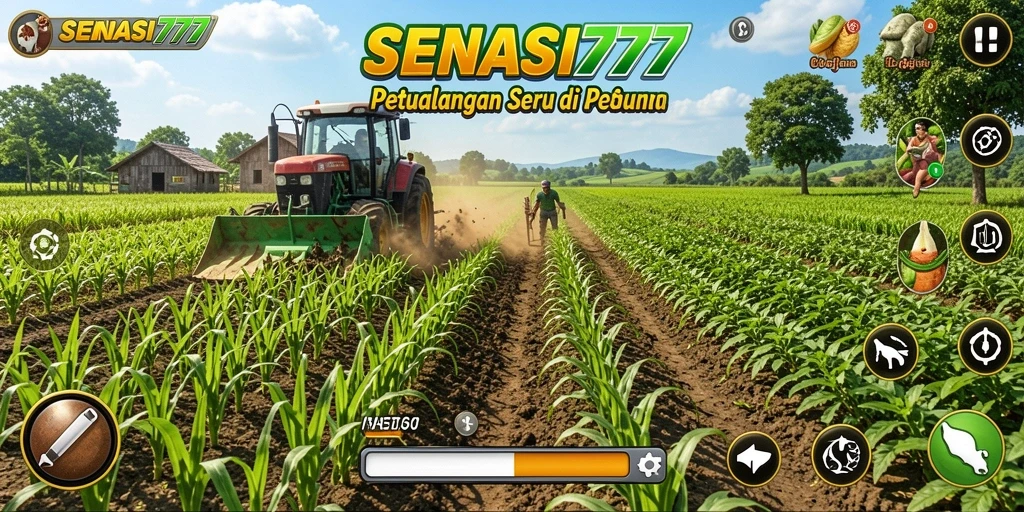Tampilan screenshot game SENSASI777 menunjukkan keseruan bertani.
