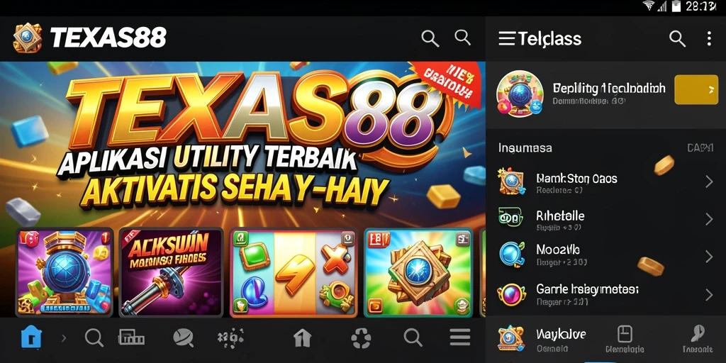 Tampilan utama TEXAS88 dengan fitur-fitur Utility yang nyaman digunakan.