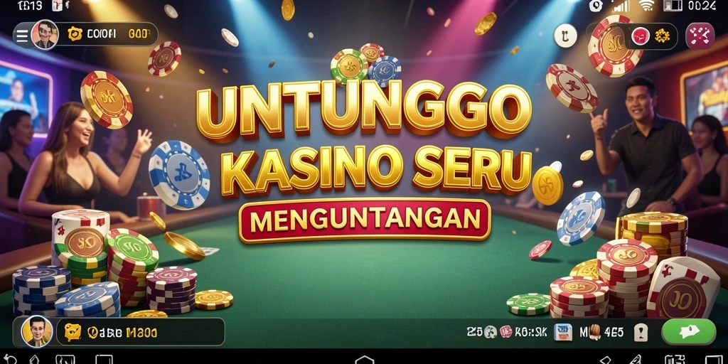 Tampilan permainan Kasino yang menarik dan interaktif di UNTUNGGO.