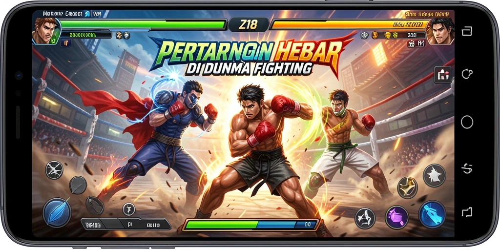 Tampilan adegan pertarungan seru di Z18 yang mengesankan.