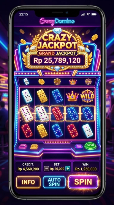 Tampilan fitur permainan di aplikasi crazydomino.